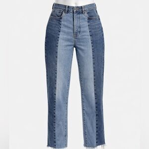 PACSUN High Rise Straight Blue JeansTwo Tone Denim Size 25 S